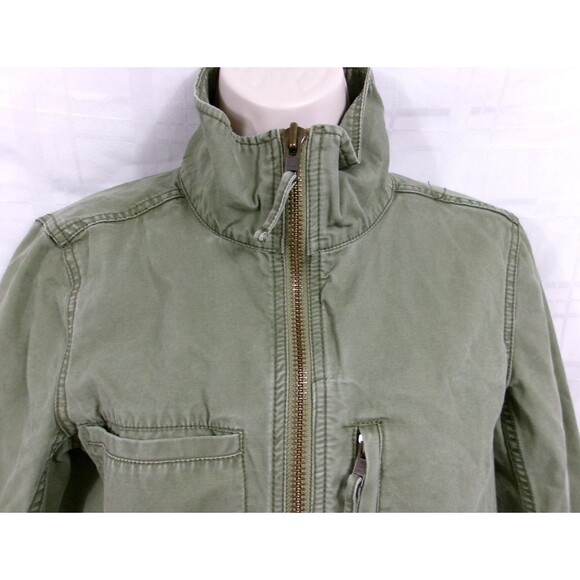 Madewell Womens Green Field Military Zip Utility Jacket Cotton Size Medium - Picture 2 of 6